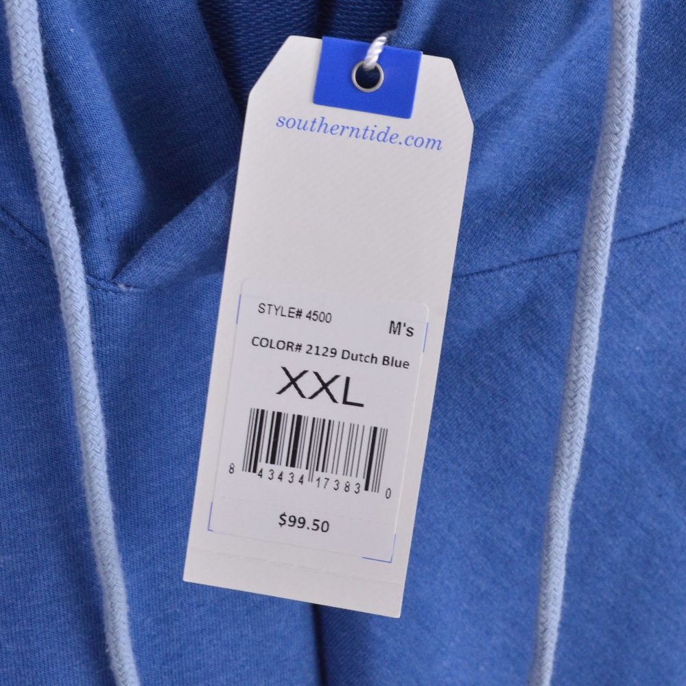 NEW Southern Tide Mens Hoodie Pullstring Blue - Picture 9 of 11